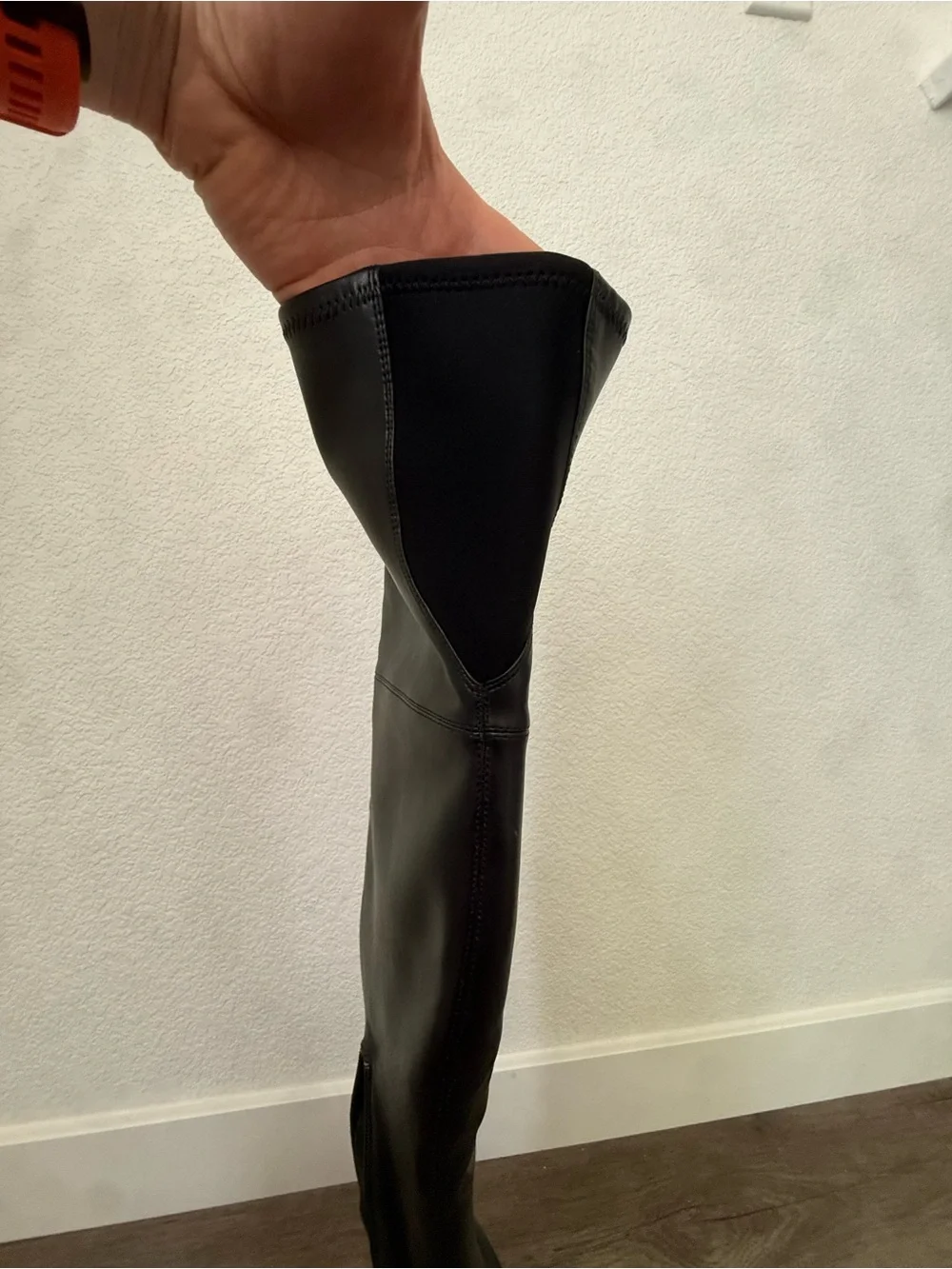 Calvin Klein Black Over-the-Knee High Heel Boot